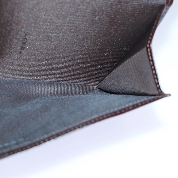 FENDI Zucca Canvas Long Wallet Black Brown Silver Auth am6788 - Picture 13 of 16